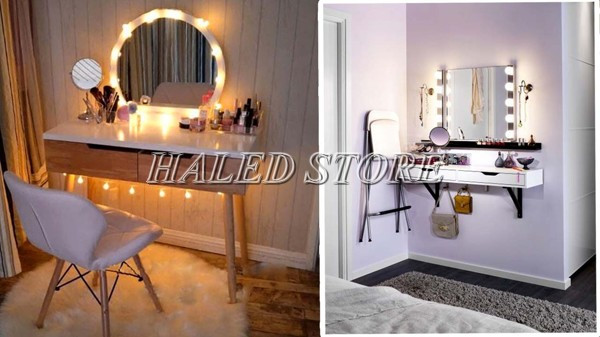 Bố trí đèn bàn trang điểm