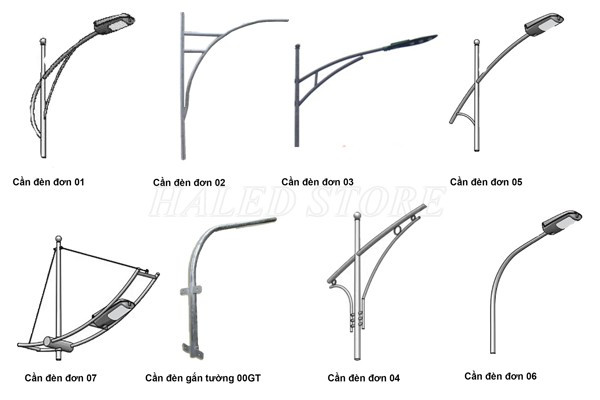 Cột đèn có thể dùng để lắp các cần đèn đơn