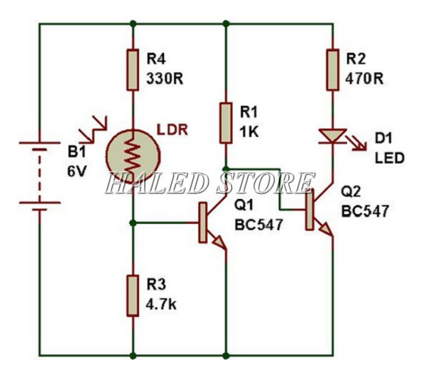 Sơ đồ mạch cảm biến ánh sáng 220V