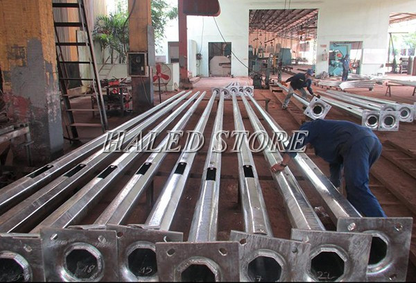 Gia công cột tại nhà xưởng