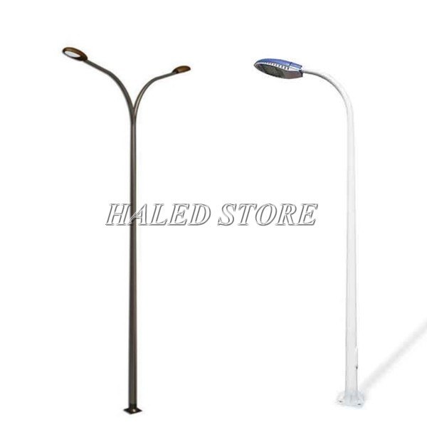 Cột đèn bát giác liền cần đơn và kép 