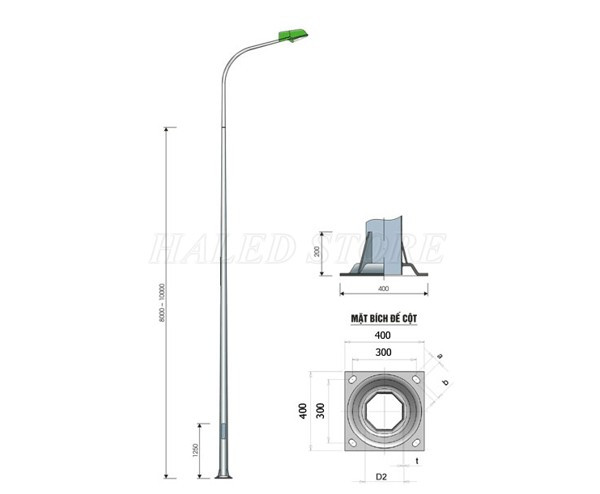 Thiết kế cột đèn HLDACBC6