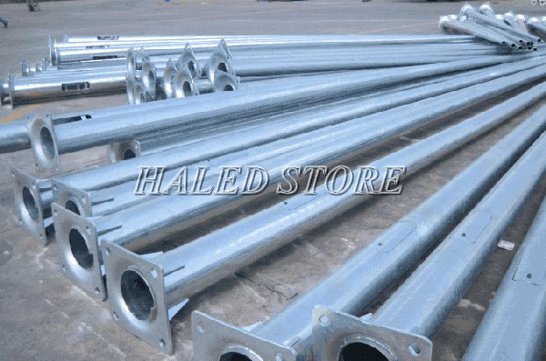 Cột đèn trụ còn côn thép mạ kẽm nhúng nóng 