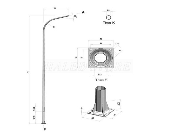 Đặc điểm của cột đèn HLDACBC6