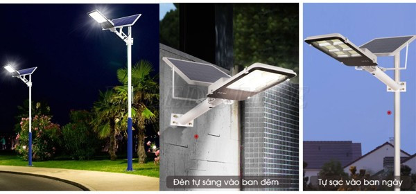 Đèn đường năng lượng mặt trời 300w