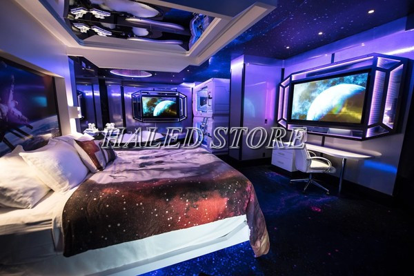 Đèn LED đổi màu trang trí phòng ngủ