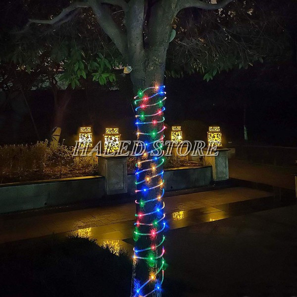 Đèn LED quấn cây ngoài trời nhiều màu