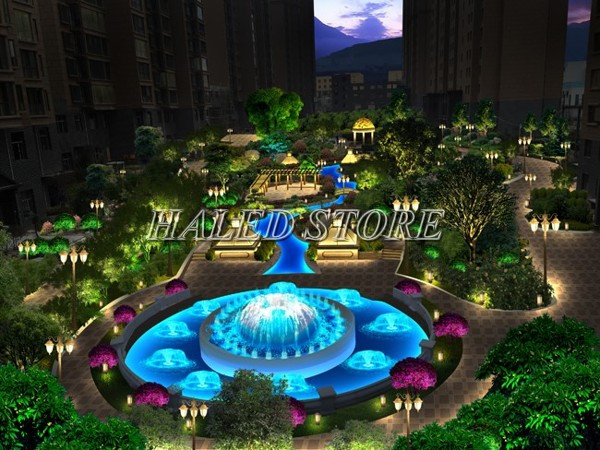 Sử dụng đèn LED tăng ánh sáng cảnh quan sân vườn