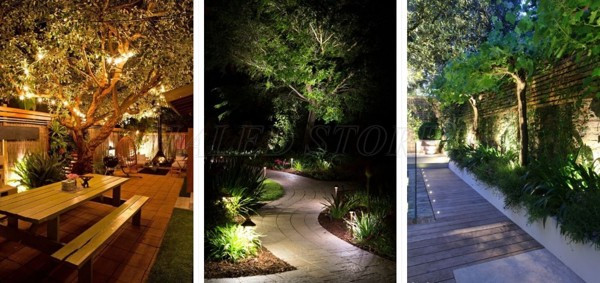 Không gian ngoài trời bừng sáng nhờ ánh đèn LED