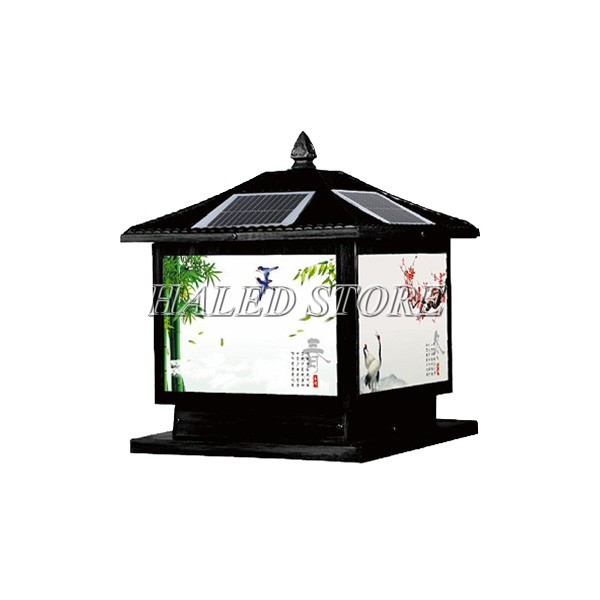 Mẫu đèn trụ cổng 25x25 năng lượng mặt trời bán chạy