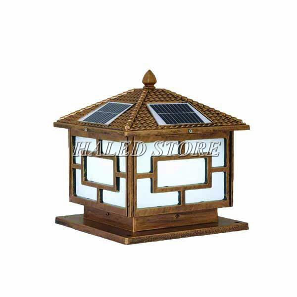 Mẫu đèn trụ cổng năng lượng mặt trời 30x30 bán chạy