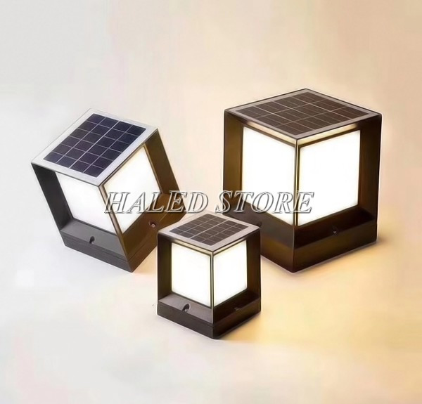 Đèn trụ cổng năng lượng mặt trời vuông