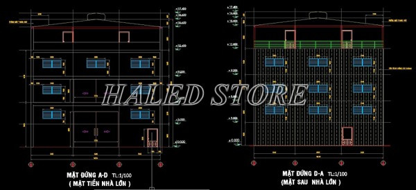 Thiết kế mặt đứng nhà xưởng công nghiệp