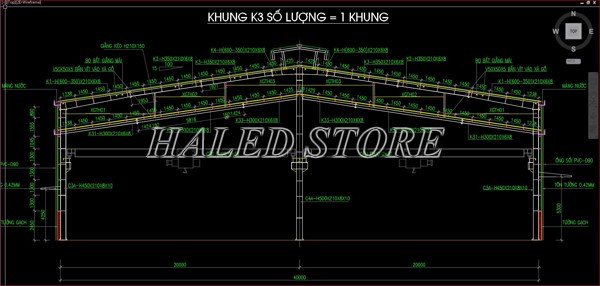 Bản thiết kế khung k3 số lượng 1