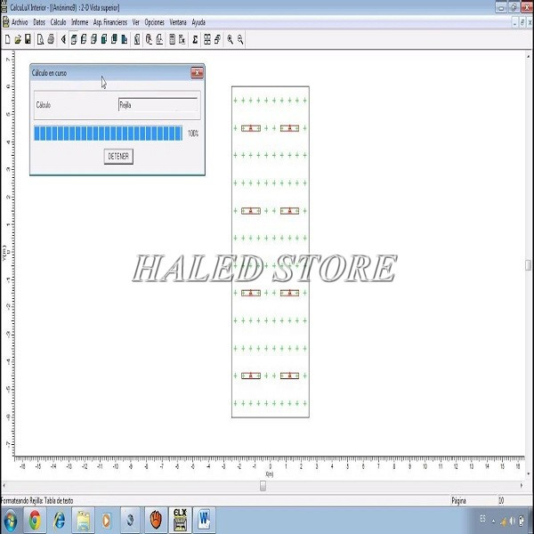 Phần mềm tính số lượng bóng đèn Calculux Road