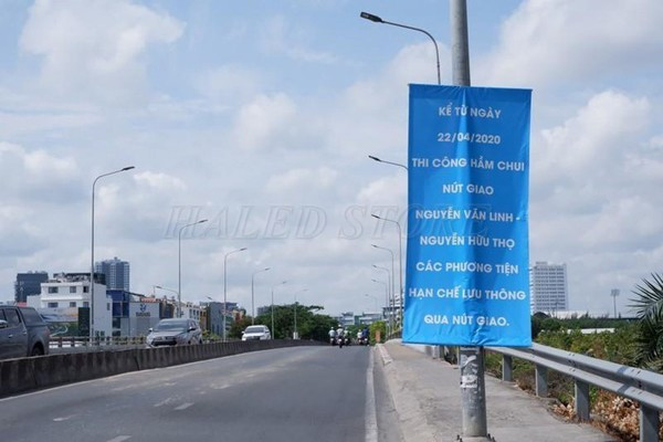 Cột đèn LED ứng dụng chiếu sáng đường phố hiệu quả