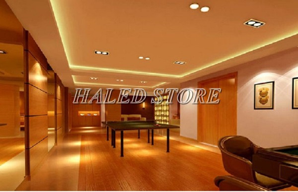 Ứng dụng đèn LED âm trần chiếu sáng phòng khách