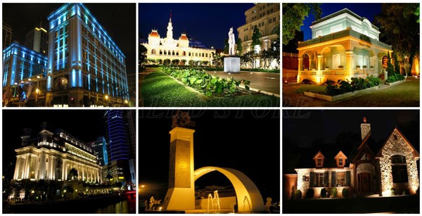 Đèn LED thanh ngoài trời HLDAWW2-18 ứng dụng chiếu sáng ngoài trời