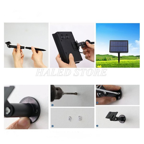 Cách lắp LED dây năng lượng mặt trời gắn tường