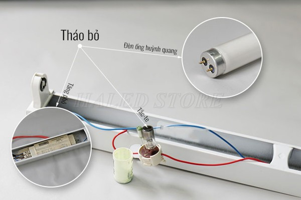Cách tháo bóng huỳnh quang, tắc te, tăng phô