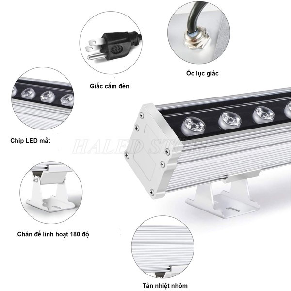 Cấu rạo đèn LED thanh ngoài trời HLDAWW1-24