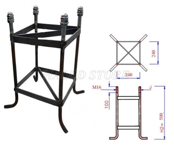 Chân gia cố trụ đèn 