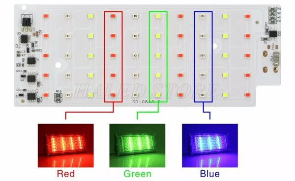 Chip LED đổi màu 50w mẫu 5