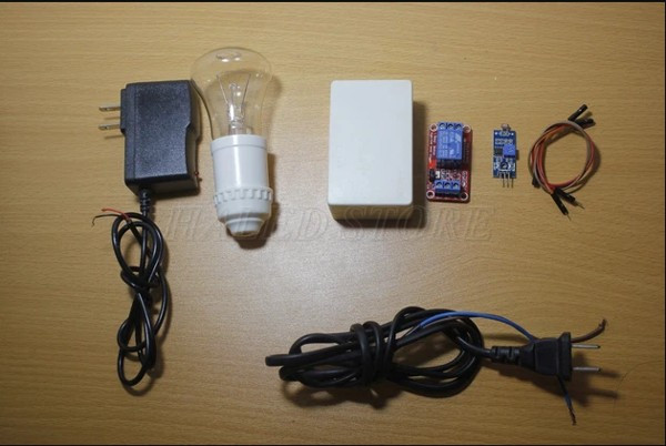 Chuẩn bị dụng cụ làm bóng đèn tự phát sáng, bật/tắt tự động