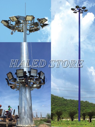 Thiết kế thân cột đèn nâng hạ