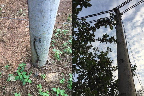 Dây tiếp địa cho các cột điện nhỏ, xa trạm biến áp 