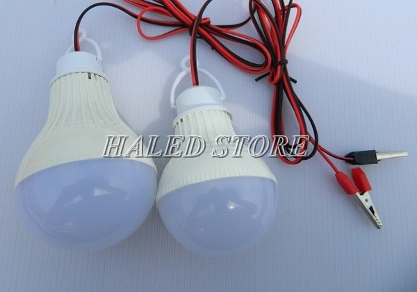 Đèn bóng tròn 12V kẹp bình