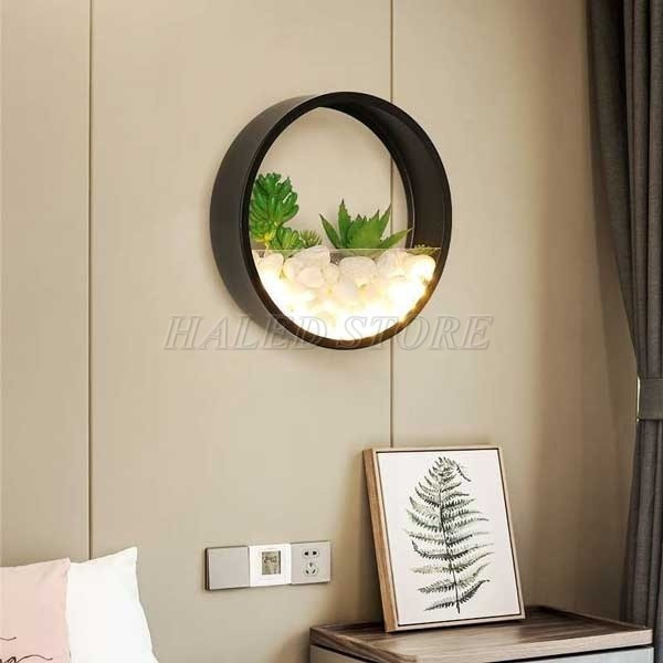Đèn ngủ treo tường thiết kế bể cá hiện đại 