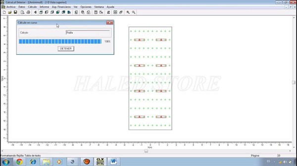 Giao diện phần mềm tính toán Calculux
