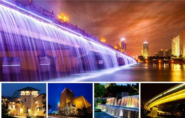 Đèn LED thanh ngoài trời HLDAWW2-18 RGB ứng dụng chiếu sáng hiệu quả