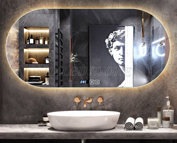 Trang trí gương phòng tắm bằng đèn LED