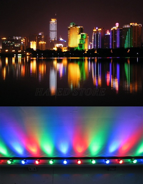 Đèn LED thanh ngoài trời HLDAWW3-12 RGB chiếu sáng tạo điểm nhấn bắt mắt