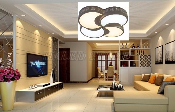 Đèn ốp trần chiếu sáng phòng khách 