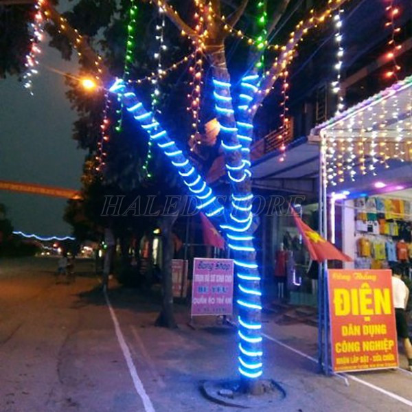 Đèn LED dây chống nước quấn cây