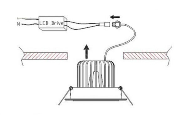 Cách đấu nối dây đèn LED âm trần