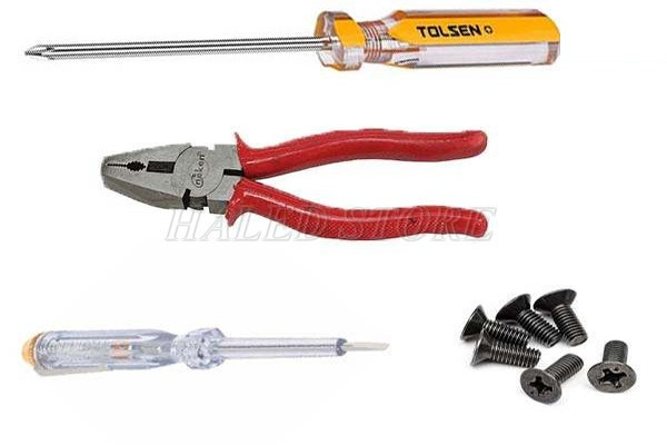 Một số dụng cụ cần chuẩn bị trước khi lắp đặt đèn rọi ray