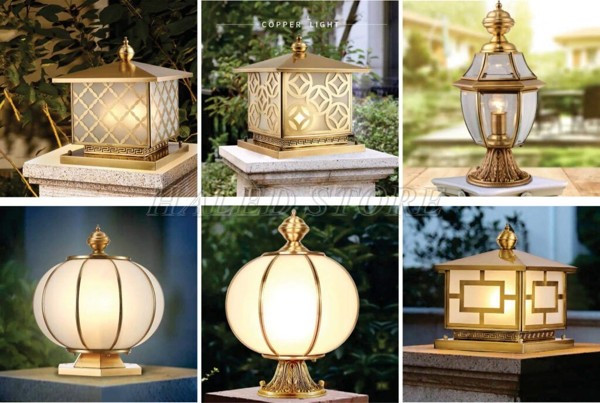 Đèn cổng mạ vàng chất lượng cao