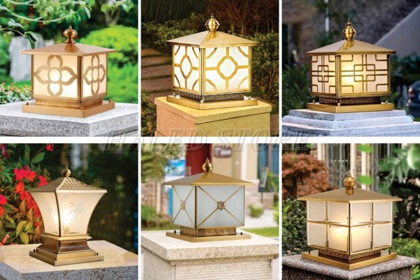 Đèn cổng mạ vàng đẹp