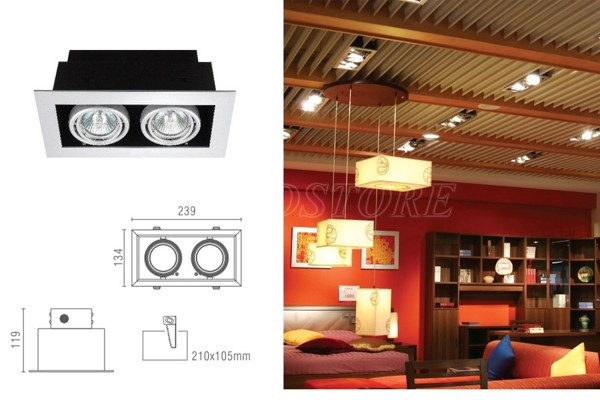 Đèn hộp âm trần chiếu sáng quán ăn, nhà hàng