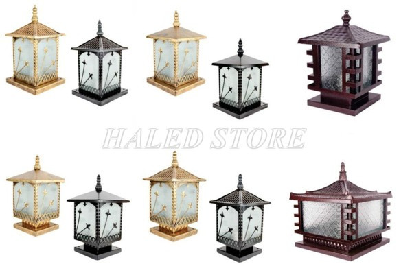 Đèn trụ cổng hình chữ nhật 2023