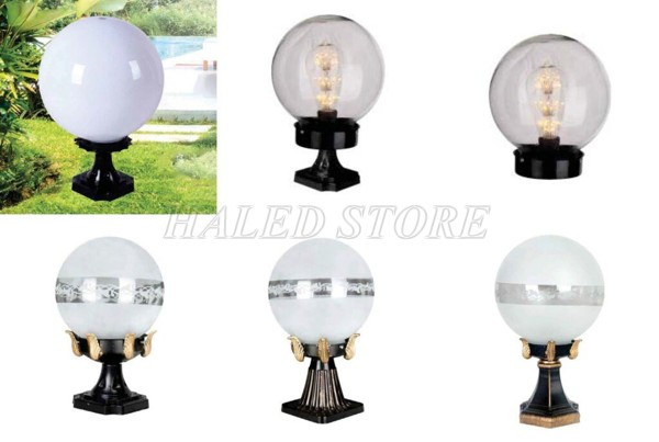 Đèn trụ cổng tròn mẫu 1