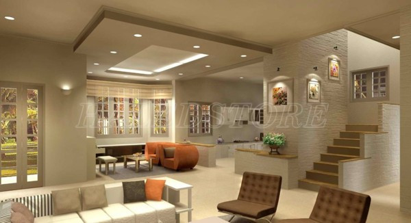 Đèn LED âm trần 3 màu chiếu sáng không gian phòng khách 