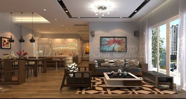 Ứng dụng đèn LED âm trần phòng khách