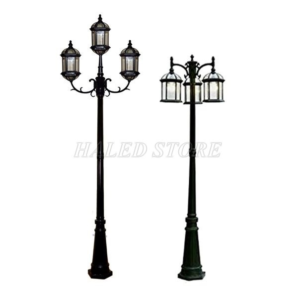 Thiết kế kiểu dáng cột đèn chùm 3 bóng