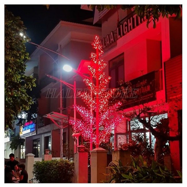 Cột đèn trang trí cây thông noel 04