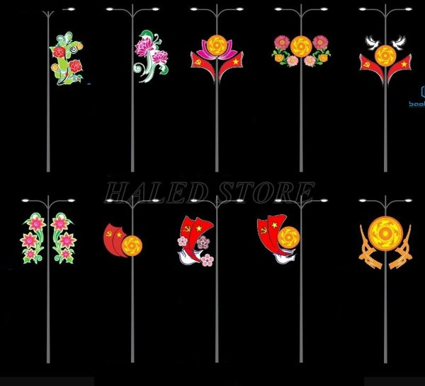 Cột đèn chiếu sáng công cộng hình hoa văn